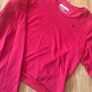 Red nike crop top